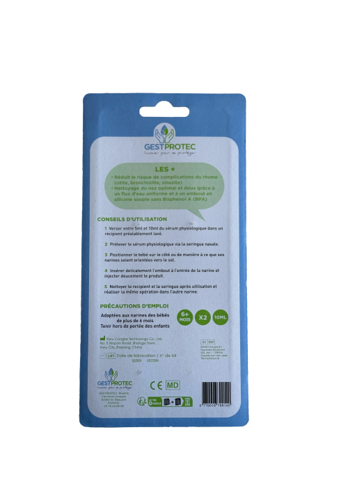 Seringues nasales cartoon grenouille