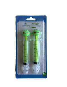 Seringues nasales cartoon grenouille